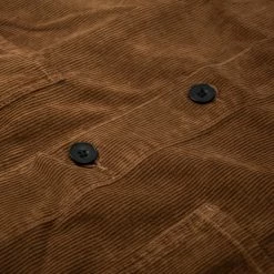 Uskees 3001 Button Corduroy Overshirt - Brown -hansen shop 3001ButtonCorduroyOvershirt Brown3 1024x1024