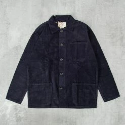 Uskees 3001 Button Corduroy Overshirt - Midnight Blue