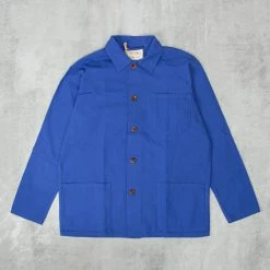 Uskees 3001 Button Overshirt - Ultra Blue