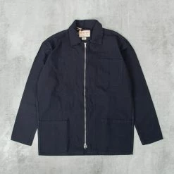 Uskees 3002 Zip Front Overshirt - Midnight Blue