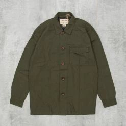 Uskees 3003 Button Single Pocket Shirt - Vine Green