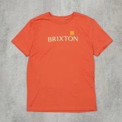 Brixton Alpha Shield Tee - Apricot