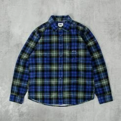Obey Andrew Woven Cord Shirt- Dark Cedar