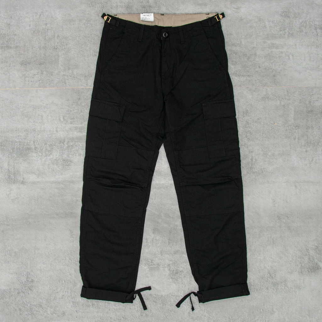 Carhartt WIP Aviation Cargo Pant - Black Rinsed - Image 3