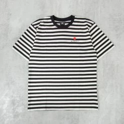 Edwin Basic Stripe Tee - Black / White