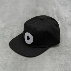 Obey Block 6 Panel Strapback Cap - Black