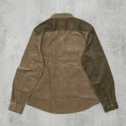 Brixton Bowery Corduroy L/S Flannel Shirt - Military Olive -hansen shop BoweryCorduroyL SFlannelShirt MilitaryOlive3 1024x1024