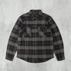 Brixton Bowery L/S Flannel Shirt - Black / Charcoal