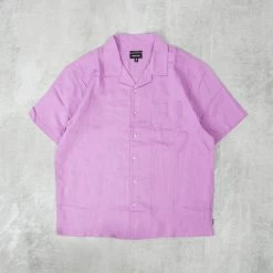 Brixton Bunker S/S Plain Woven Shirt - Orchid