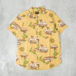 Brixton Charter Print Woven Shirt - Straw / Paradise