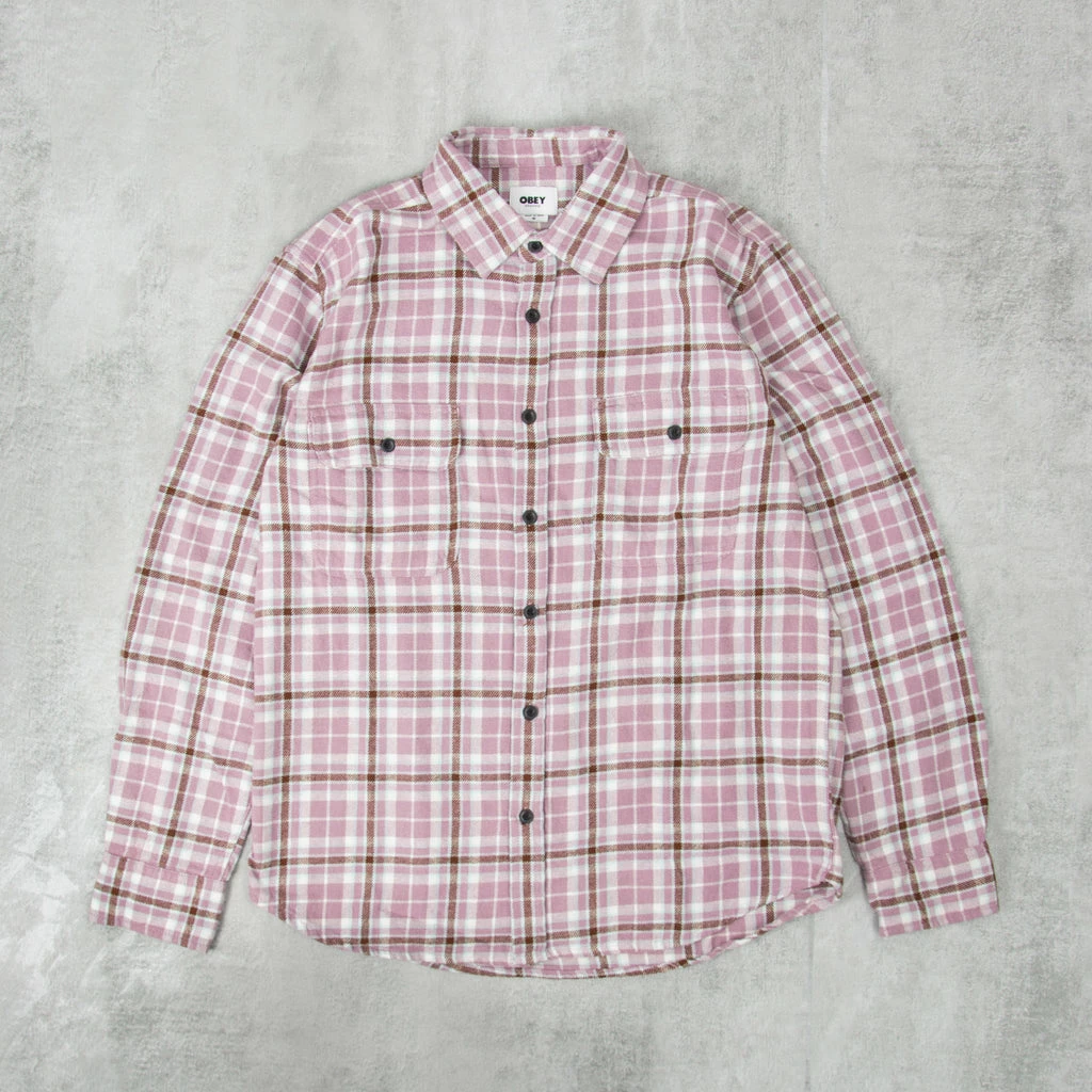 Obey Cole Woven Shirt - Lilac Chalk Multi
