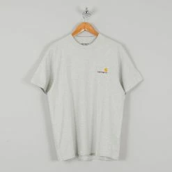 Carhartt WIP American Script S/S Tee - Ash Heather