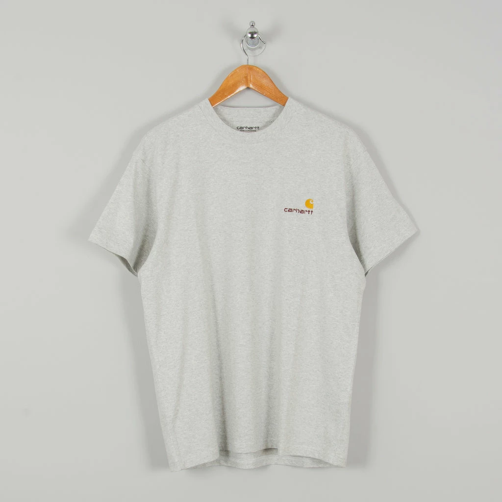 Carhartt WIP American Script S/S Tee - Ash Heather