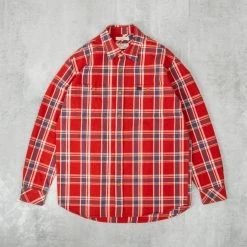 Nudie Filip Basket Plaid Shirt - Red
