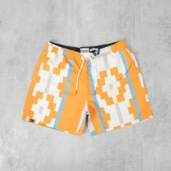 Penfield Geo Print Swim Short - Apricot