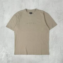 Edwin Katakana Embroidery Tee - Aloe Pigment