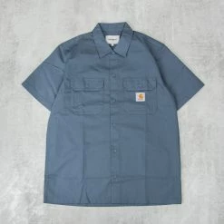 Carhartt WIP Master S/S Shirt - Storm Blue
