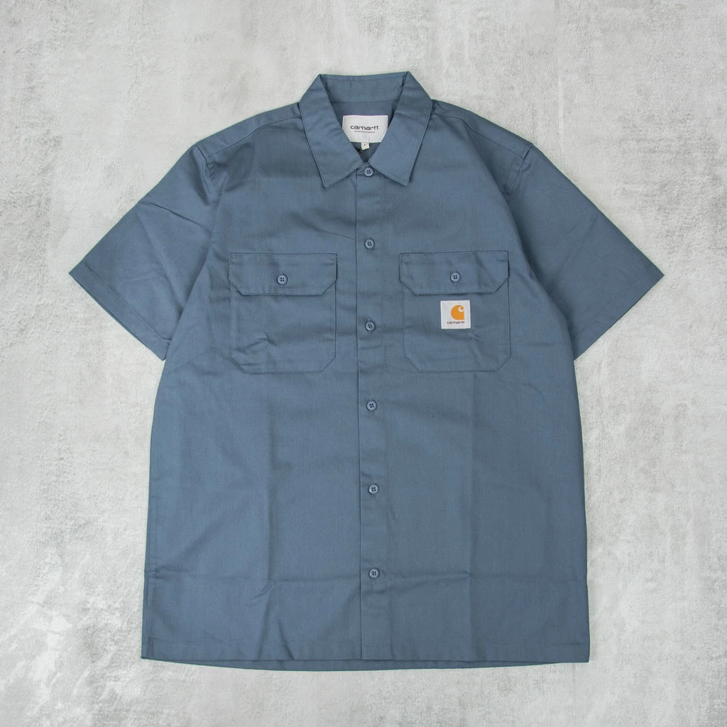 Carhartt WIP Master S/S Shirt - Storm Blue