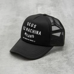 Deus Ex Machina Milano Address Trucker Cap - Black