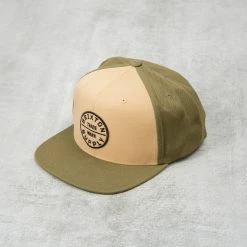 Brixton Oath III Snapback Cap - Olive Surplus / Sand