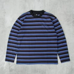 Edwin Quarter L/S Tee - Black / Dazzling Bute