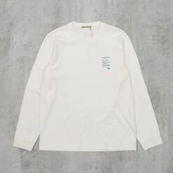 Nudie Rudi Blueprint L/S Tee - Chalk White