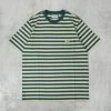 Carhartt WIP Scotty S/S Striped Pocket Tee - Botanic Agave