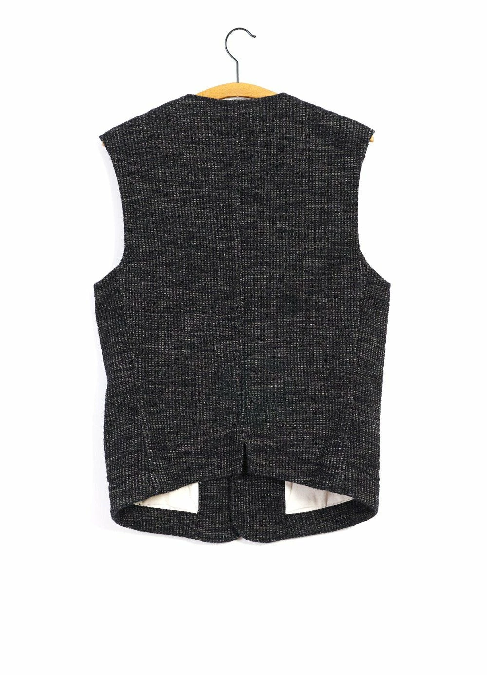 HANSEN GARMENTS BEN | Crew Neck Waistcoat | Black Hemp - Image 6