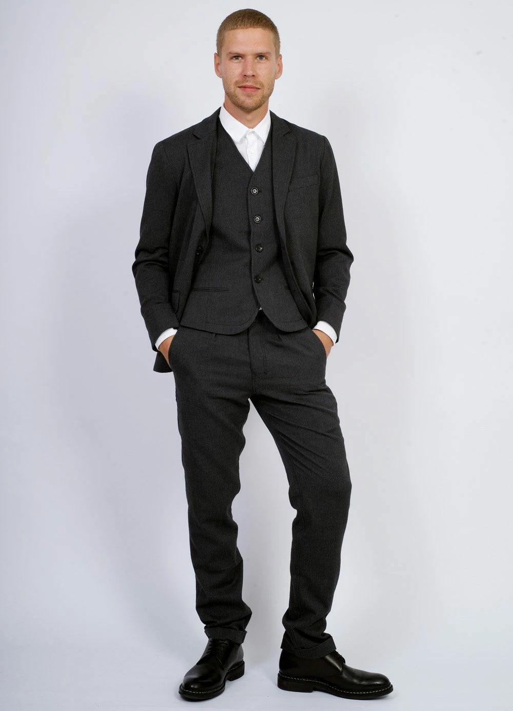HANSEN GARMENTS DANIEL | Classic Waistcoat | Graphite - Image 6