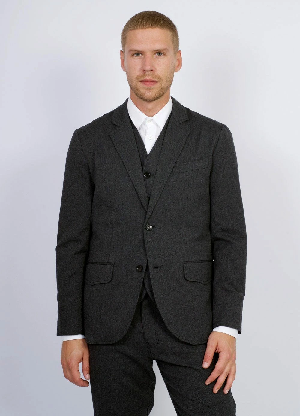 HANSEN GARMENTS DANIEL | Classic Waistcoat | Graphite - Image 5