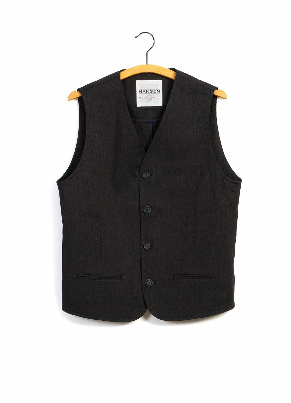HANSEN GARMENTS DANIEL | Four Button Waistcoat | Coffee Melange