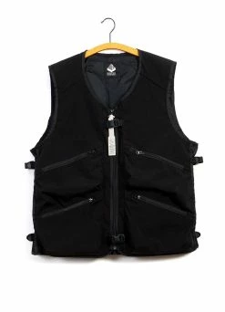 MOUNTAIN RESEARCH FLOWER BASKET VEST | Zipper Pockets & Bag Vest | Black
