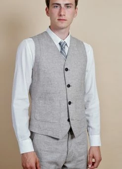 HANSEN GARMENTS HALFDAN | Classic Waistcoat | Beach -hansen shop halfdan classic waistcoat beach hansen garments 279008
