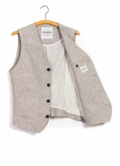 HANSEN GARMENTS HALFDAN | Classic Waistcoat | Beach -hansen shop halfdan classic waistcoat beach hansen garments 312668