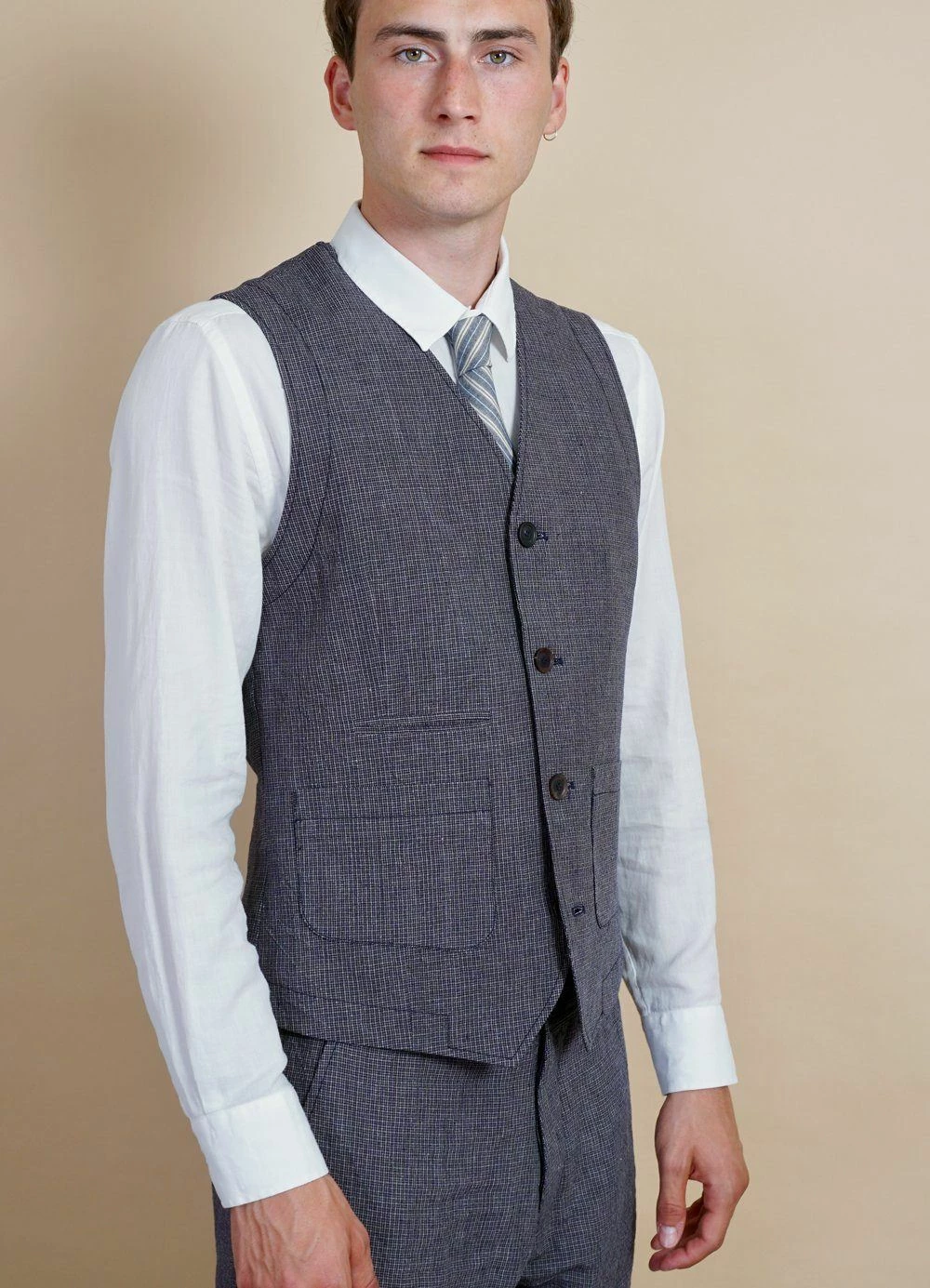 HANSEN GARMENTS HALFDAN | Classic Waistcoat | River - Image 2