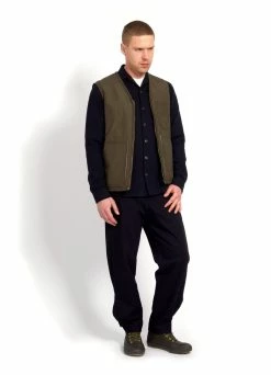 HANSEN GARMENTS HERBERT | Lined Zipper Work Waistcoat | Tech Army -hansen shop herbert lined zipper work waistcoat tech army 255 549392