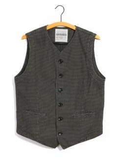 HANSEN GARMENTS KAJ | Casual Waistcoat | Black Sand