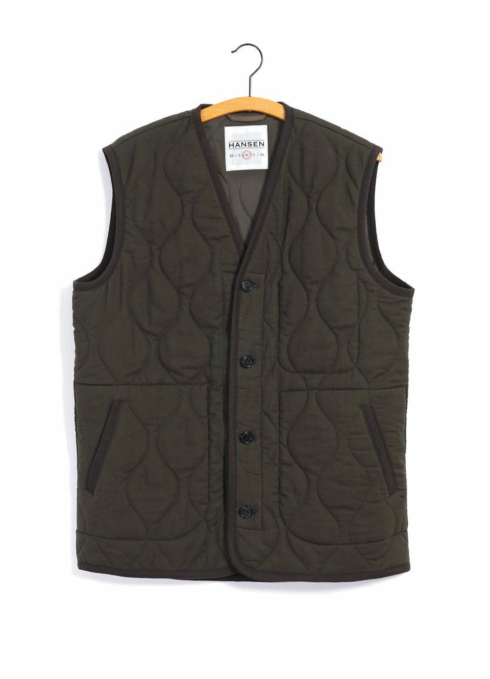 HANSEN GARMENTS TONY | Bonded Padded Vest | Dark Army