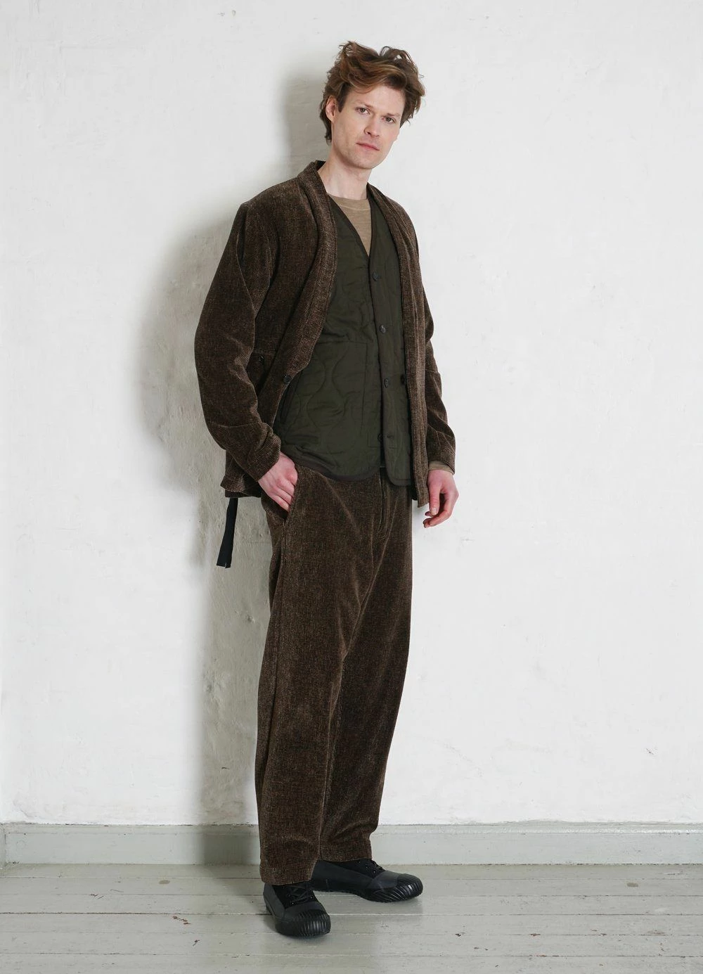 HANSEN GARMENTS TONY | Bonded Padded Vest | Dark Army - Image 2