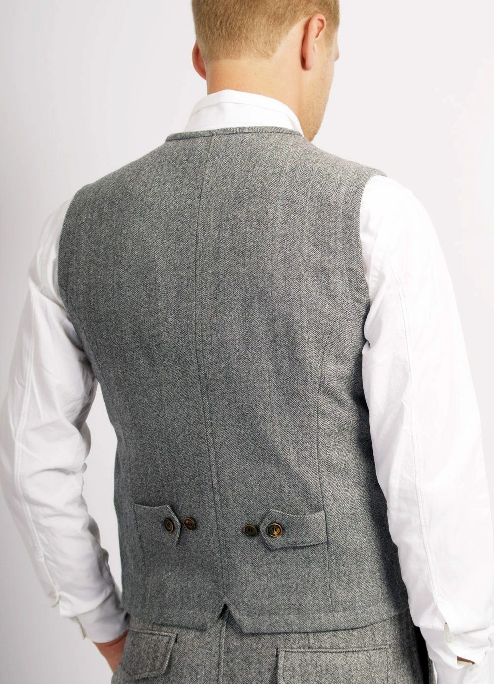 HANSEN GARMENTS WILLIAM | Classic Vest | Grey Melange - Image 3